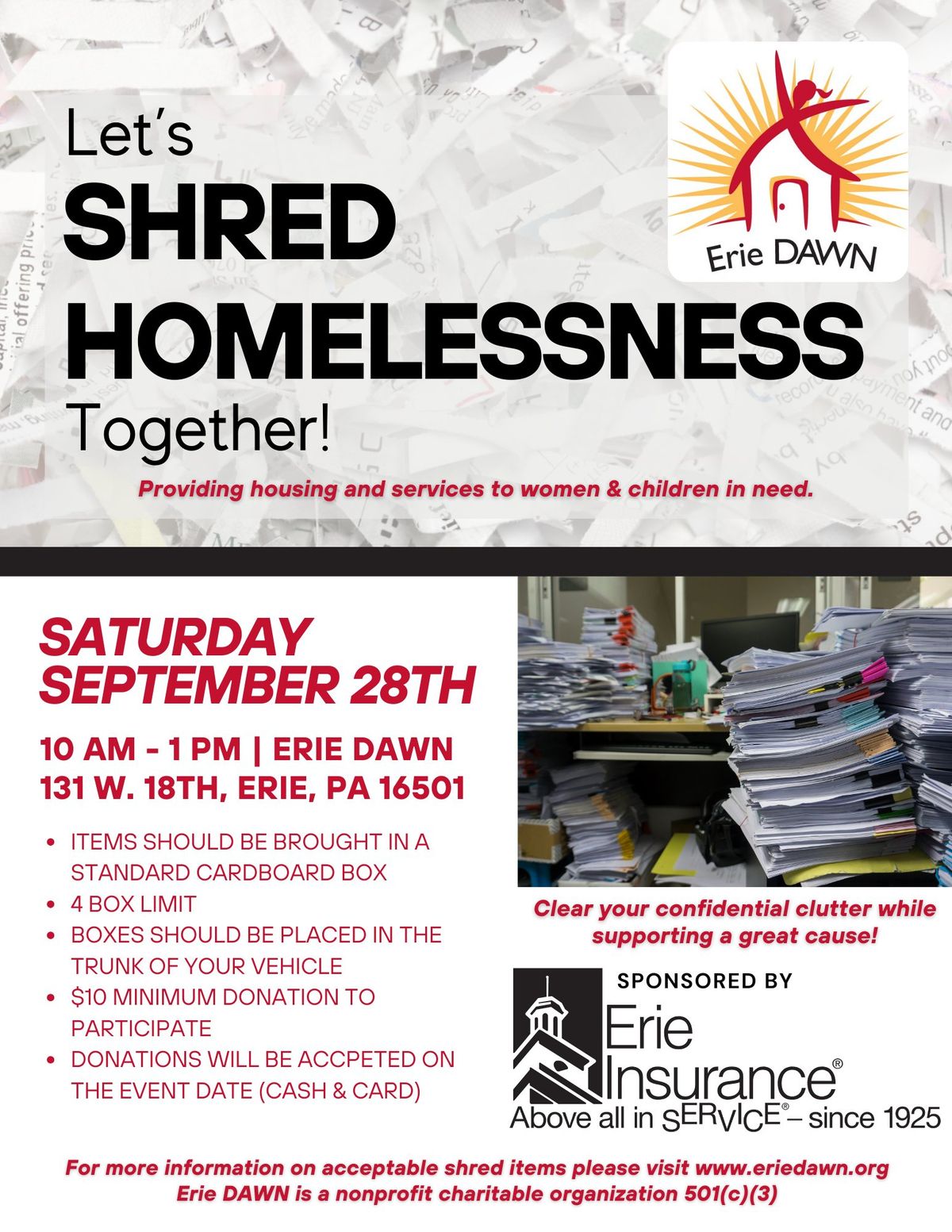 SHRED HOMELESSNESS \ud83d\uddc2\ud83d\udcf0\ud83d\udce6