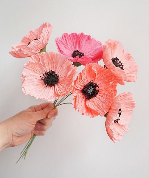 SOLD OUT Paper Poppy Flower Making by Bess Paper Goods