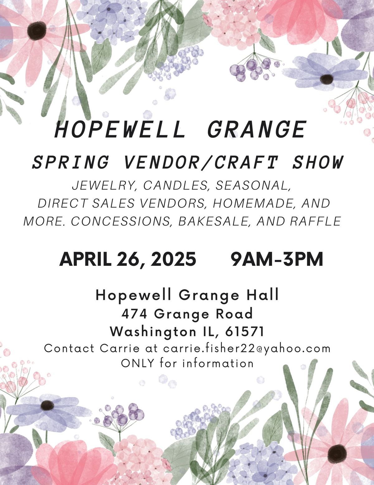 Hopewell Grange Spring Vendor Show