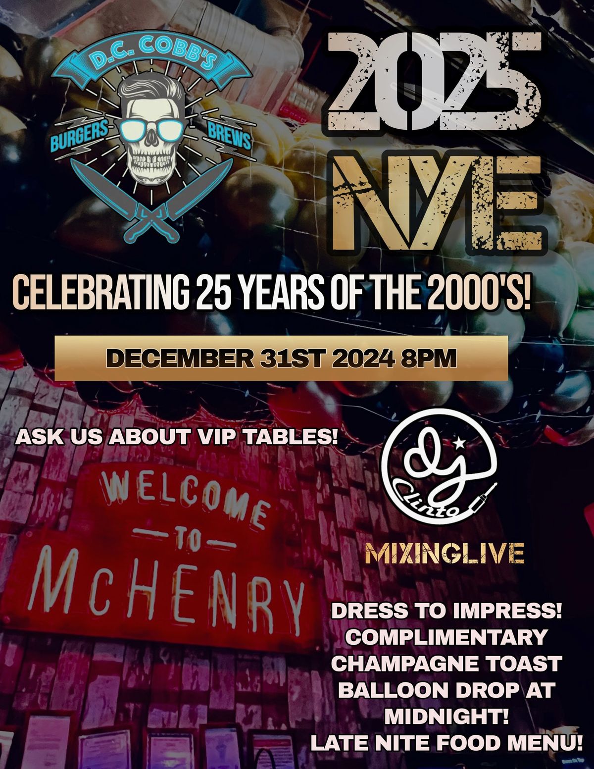 NEW YEARS EVE \u2728\ud83c\udf89 @ DC COBBS MCHENRY