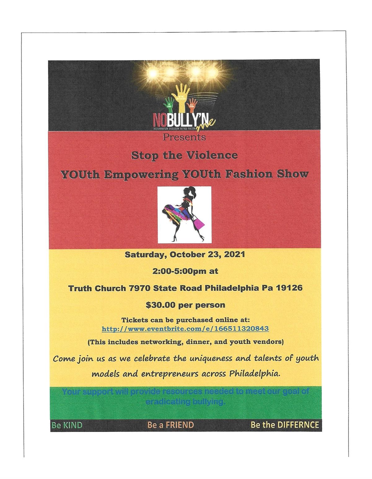Stop the Violence YOUth Empowering YOUth Fashion Show
