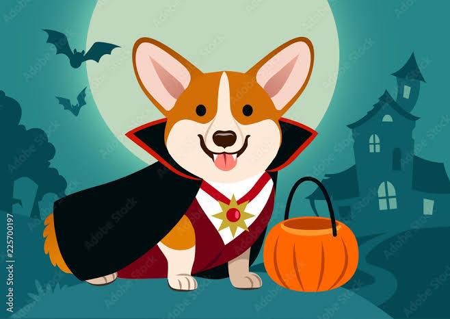 Corgi Halloween Pawty \ud83d\ude08\ud83d\udc7b\ud83c\udf83