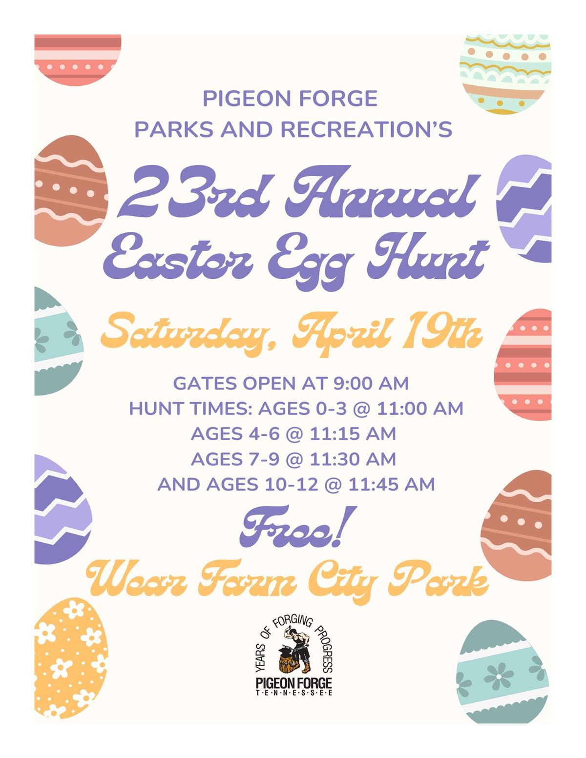 Pigeon Forge Parks and Recreation's 23rd Annual Easter Egg Hunt