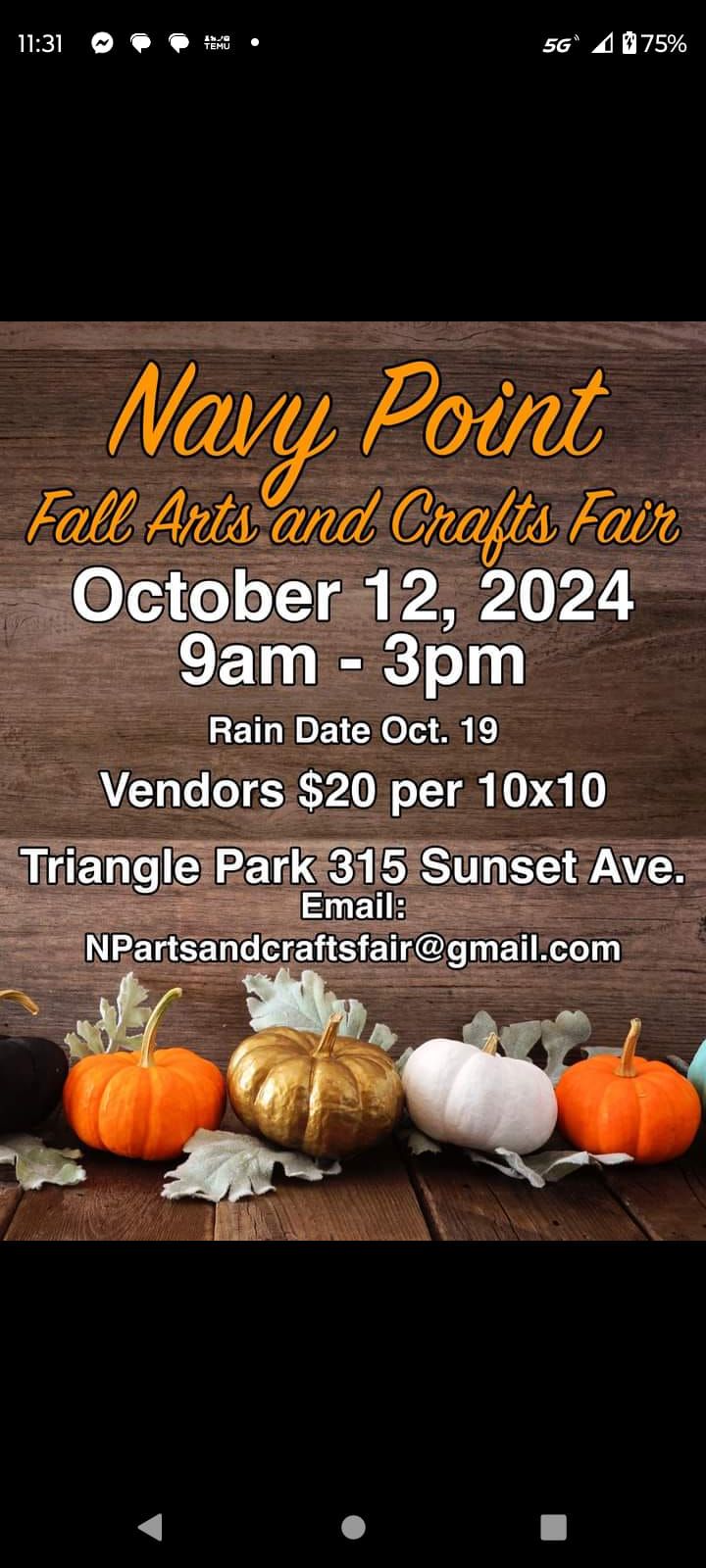 Navy Point Fall Arts and Craft Fair