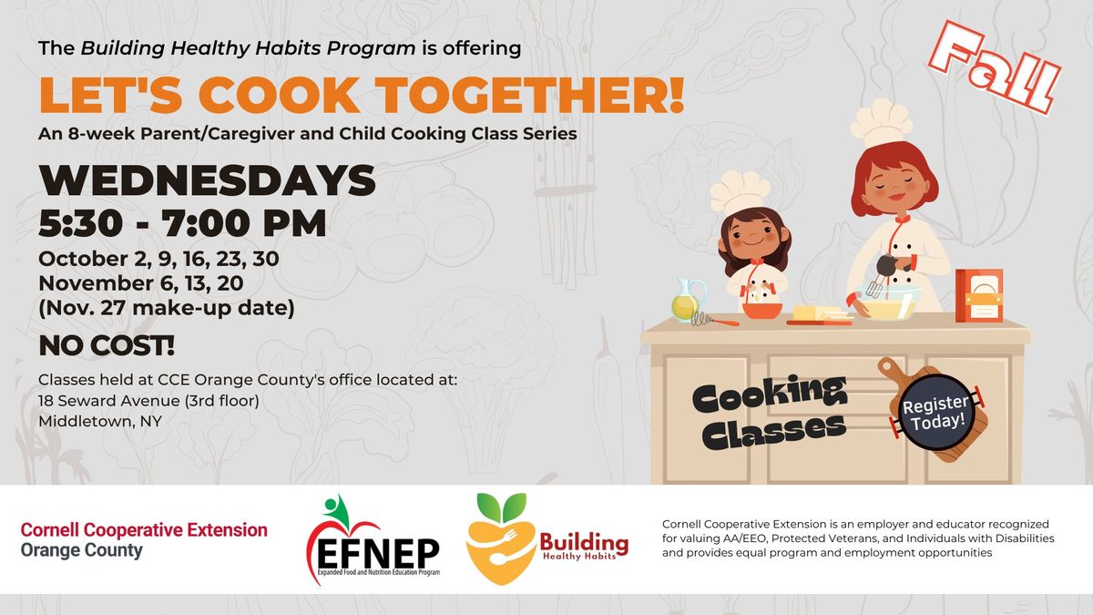 Let's Cook Together! Fall 2024 Classes