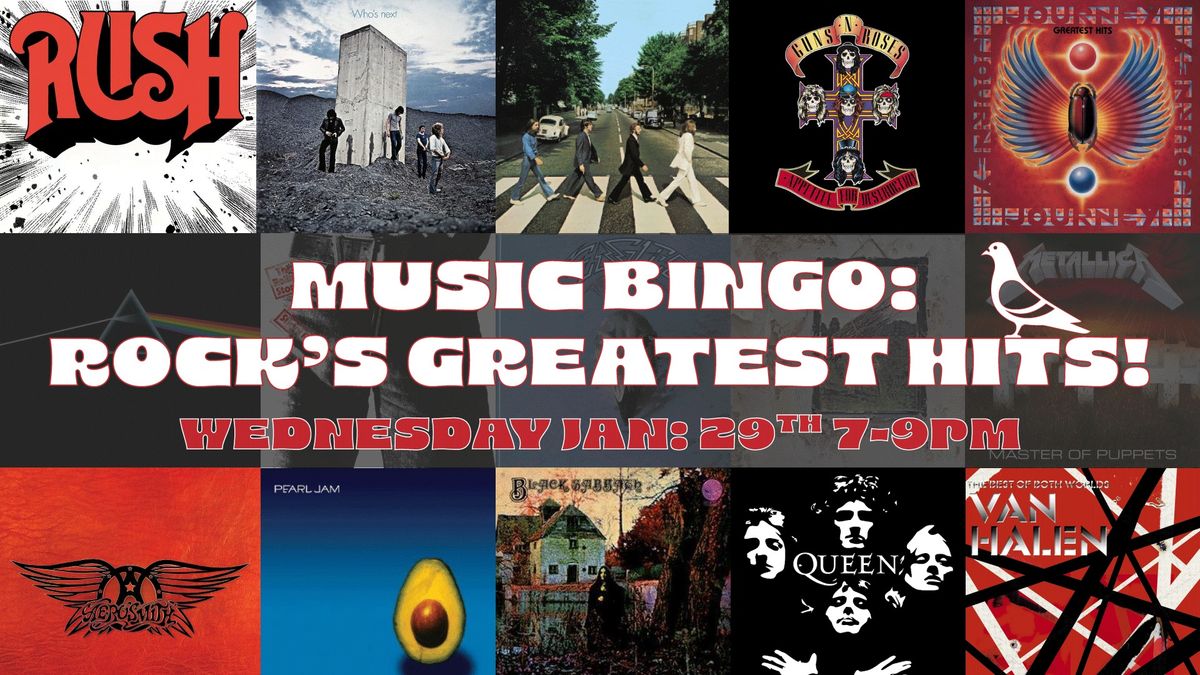 Music Bingo: Rock's Greatest Hits! 