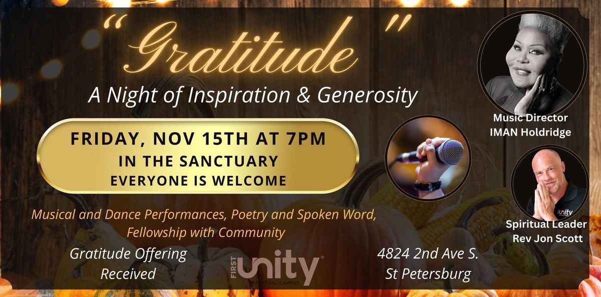 "Gratitude" A Night of Inspiration and Generosity