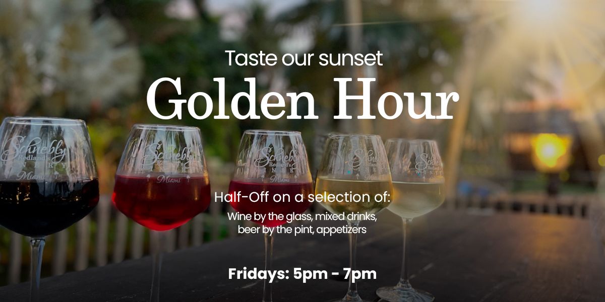 GOLDEN HOUR FRIDAYS at Schnebly Redland\u2019s Winery!