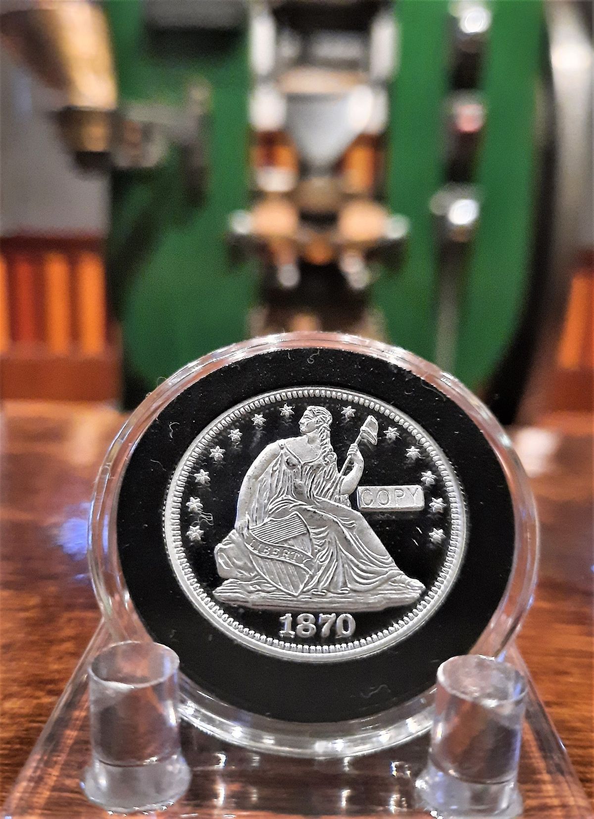 Coin Press No. 1 Demonstration and Minting of the Liberty Seated Commemorative Medallion