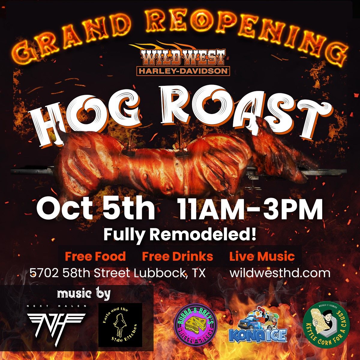 Wild West Grand Reopening Hog Roast!