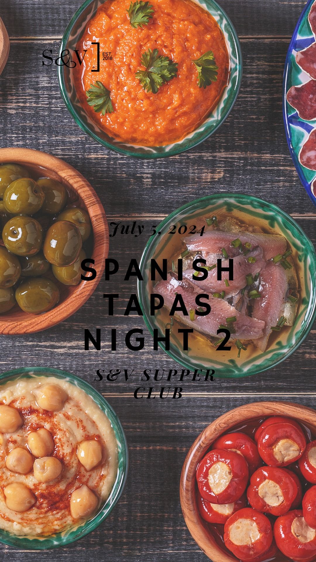 S&V Supper Club: Spanish Tapas Night 2