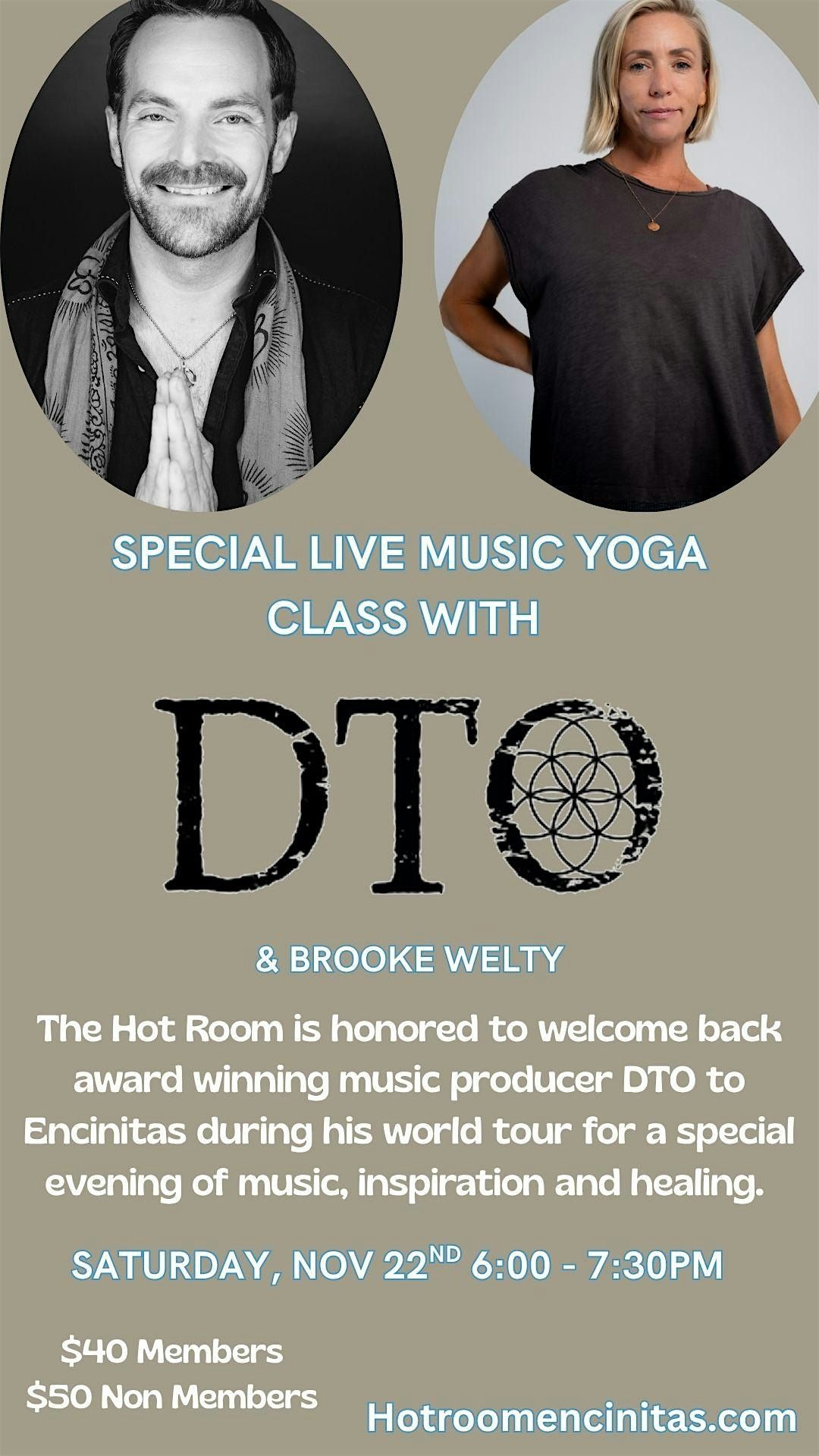 \u2728 Special Live Music Yoga with DTO & Brooke Welty \u2728