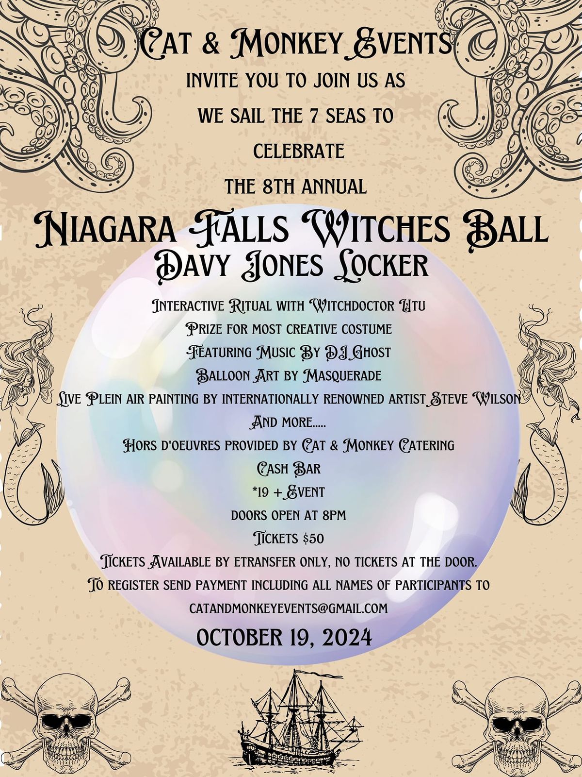 8TH Annual Niagara Falls Witches Ball...Davy Jones Locker 