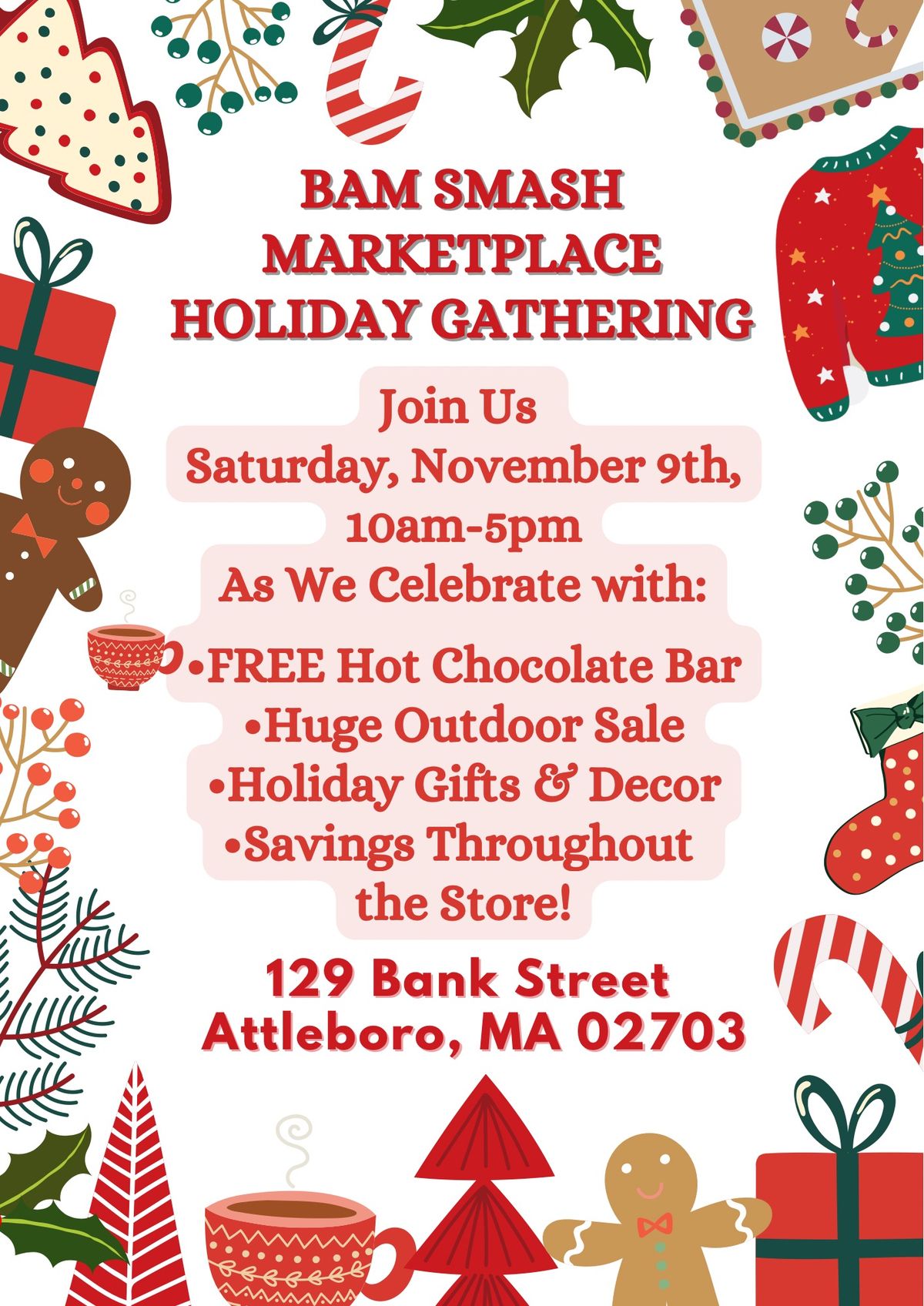 Holiday Gathering Saturday, November 9th, 10-5