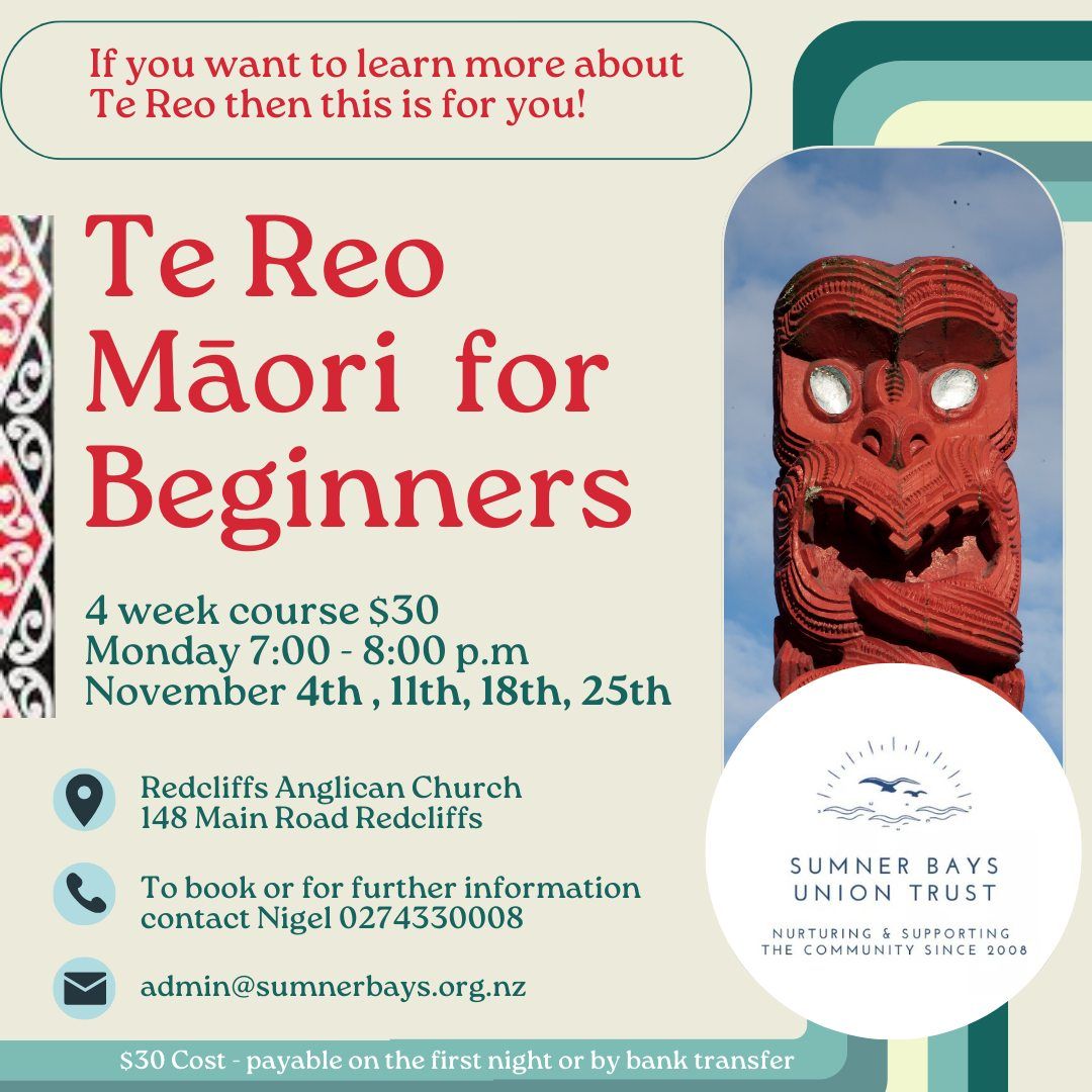 Te Reo M\u0101ori for Beginners 4-week course