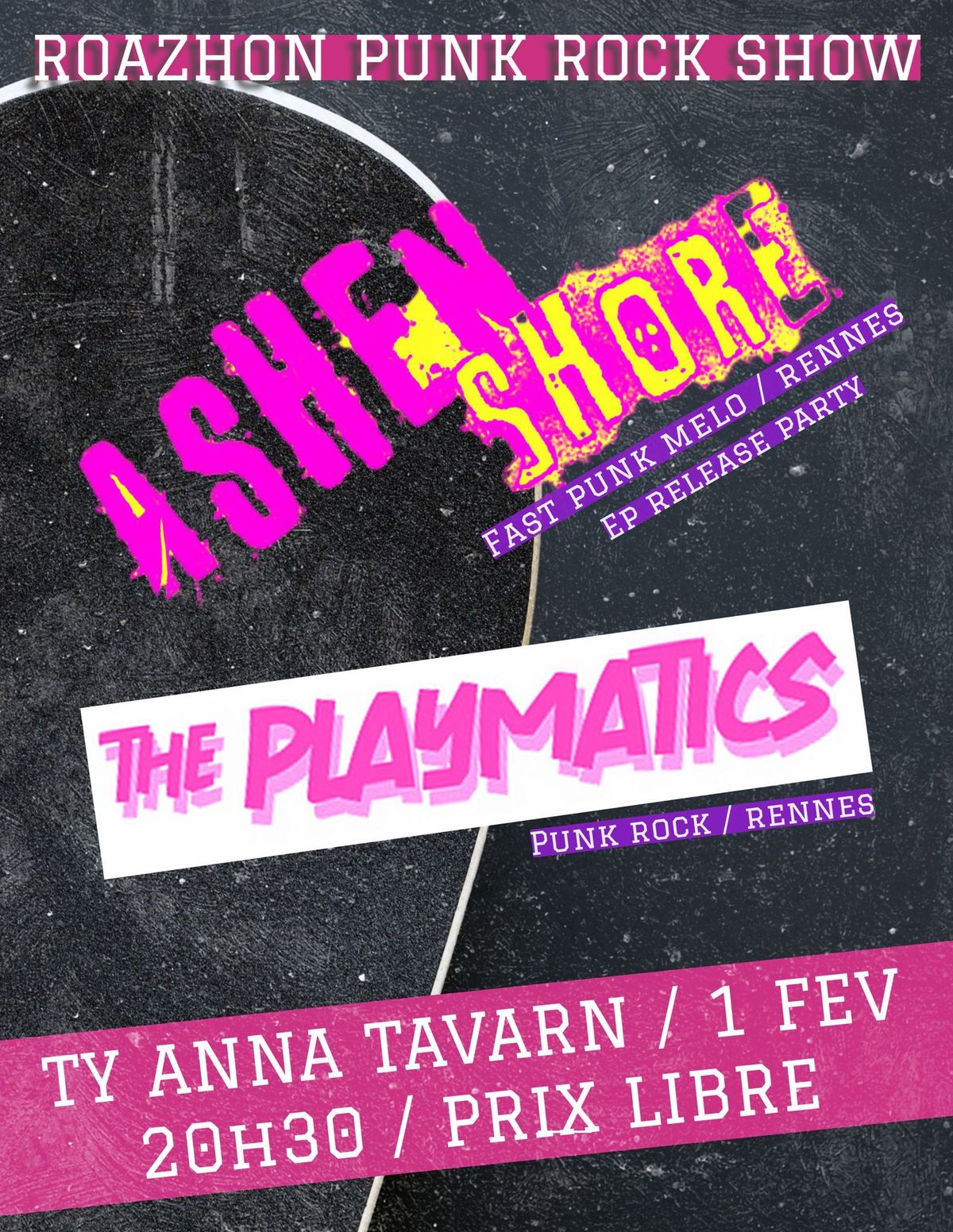 ASHEN SHORE (EP Release Party) + THE PLAYMATICS au Ty Anna Tavarn