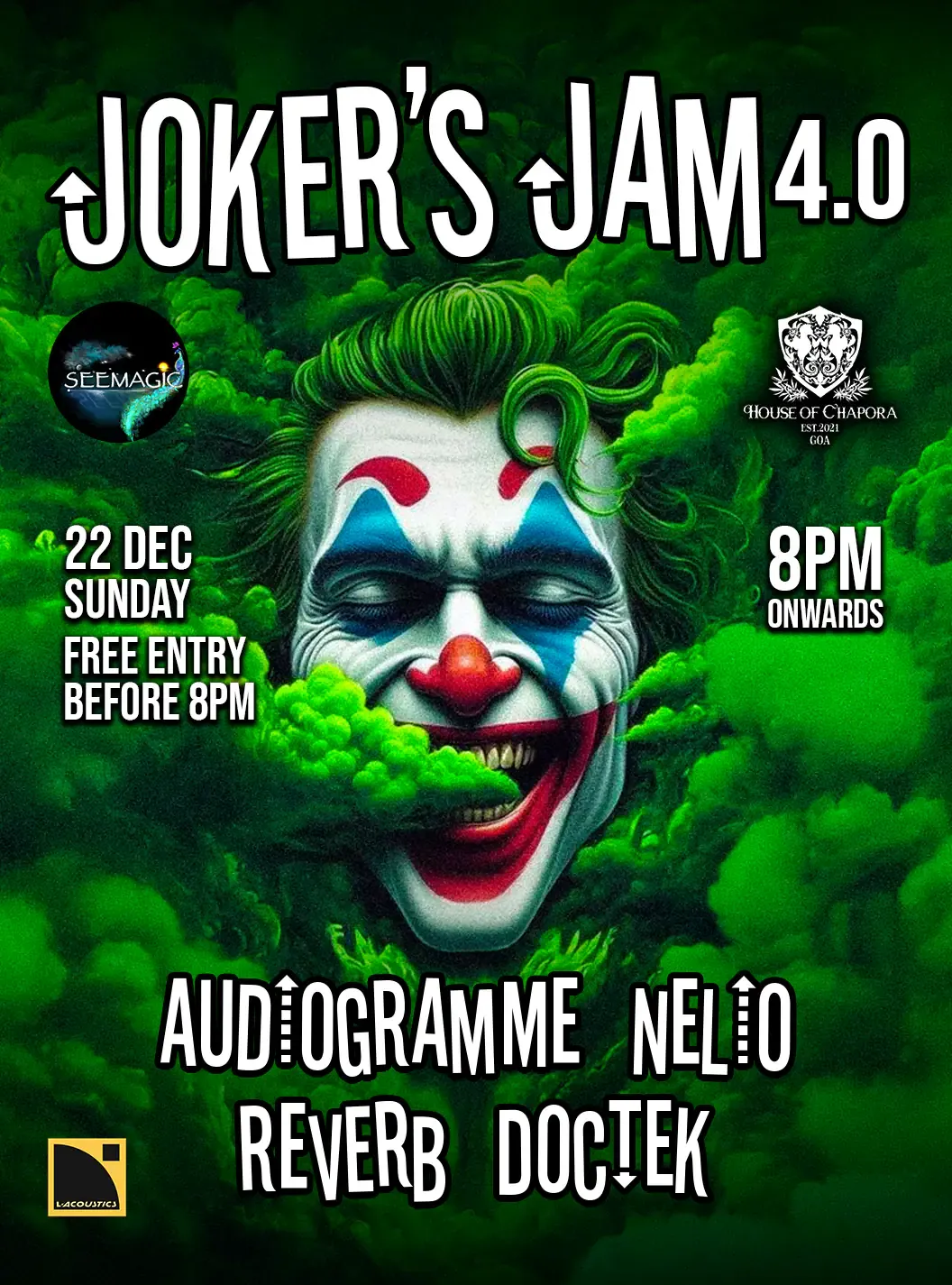 Joker's Jam 4.0 Music and Party event Tickets Goa