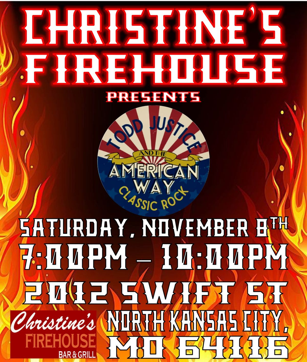 Todd Justice & The American Way LIVE at Christine's Firehouse