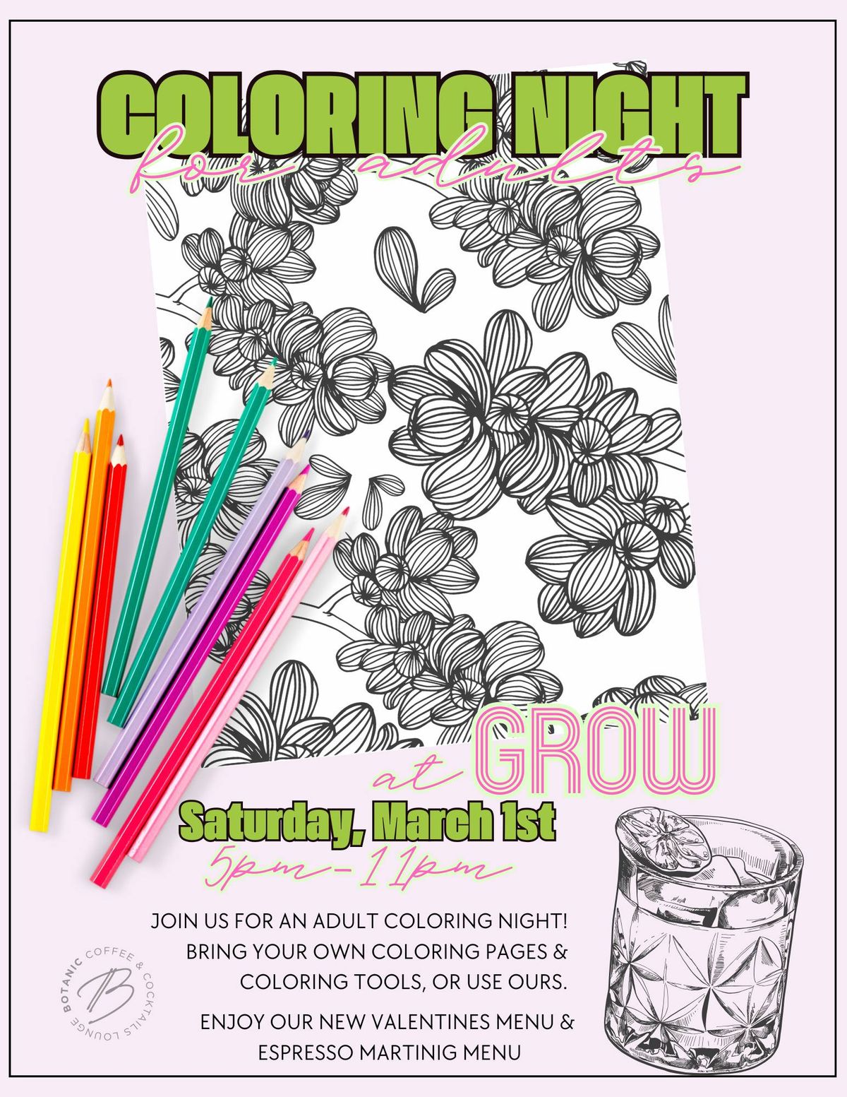 Coloring Night...For Adults