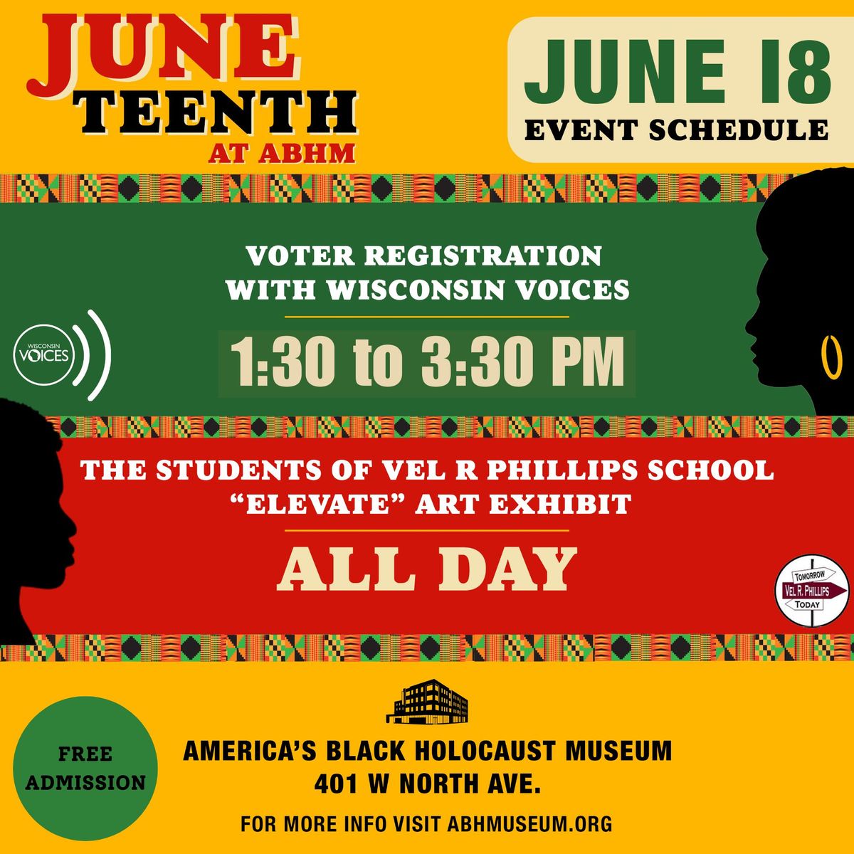 JUNETEENTH EVENT: Voter Registration at ABHM with Wisconsin Voices