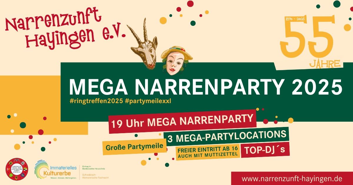 Partymeile XXL \u2013 Mega Narren-Party 2025