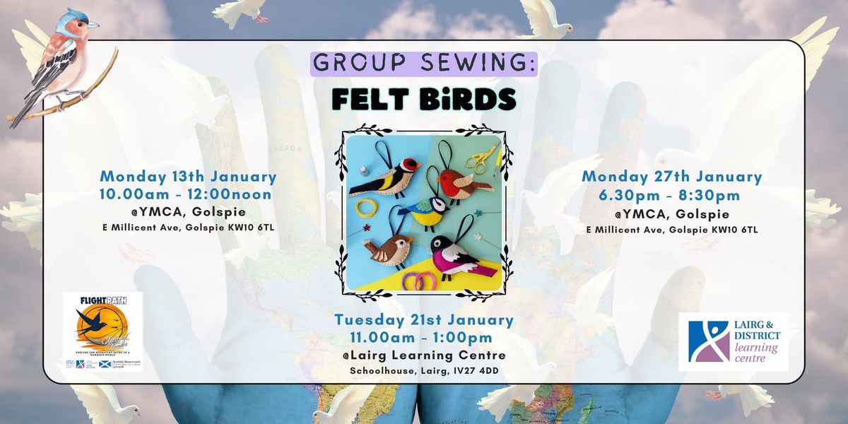 Group Sewing: Felt Birds