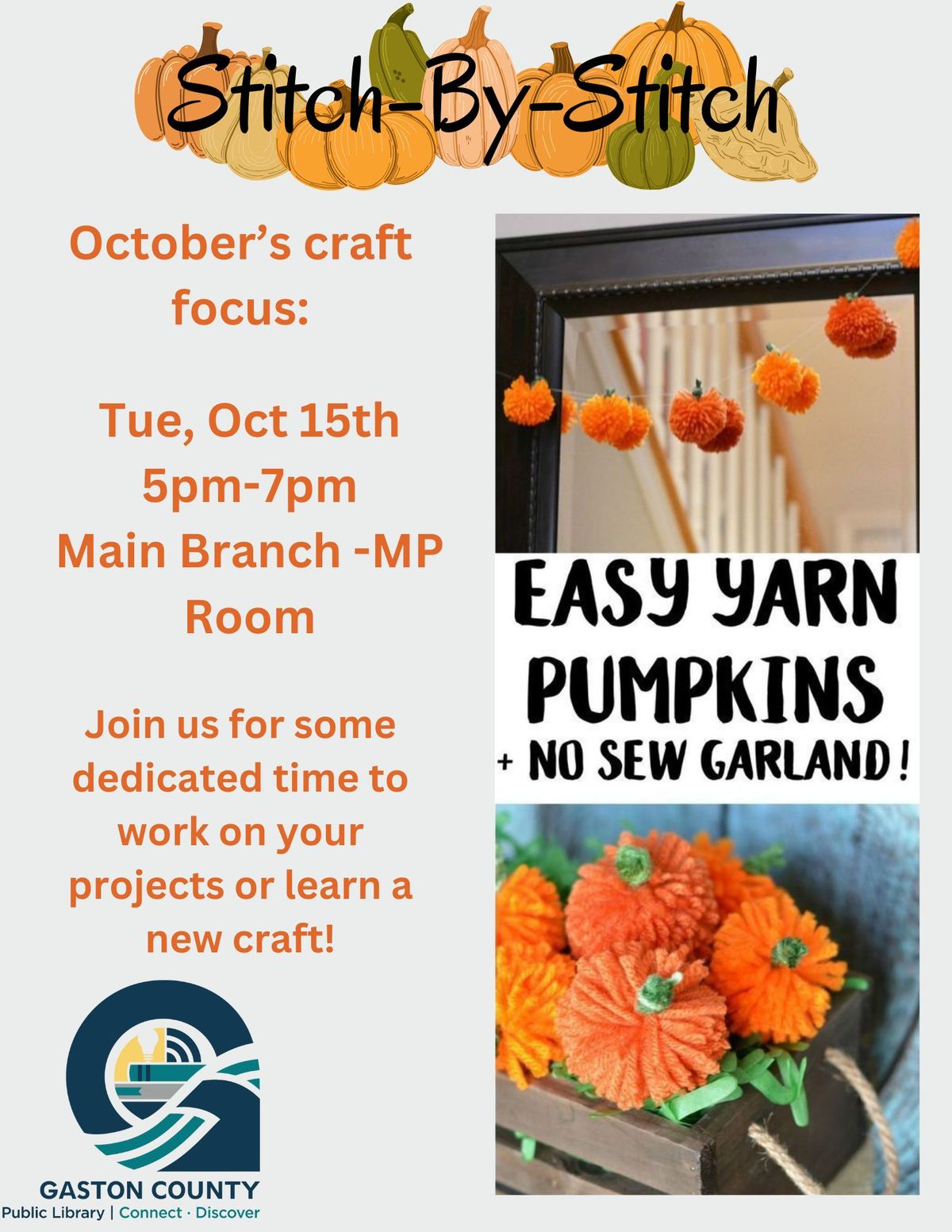 Stitch-By-Stitch: Easy Yarn Pumpkins & No Sew Garland