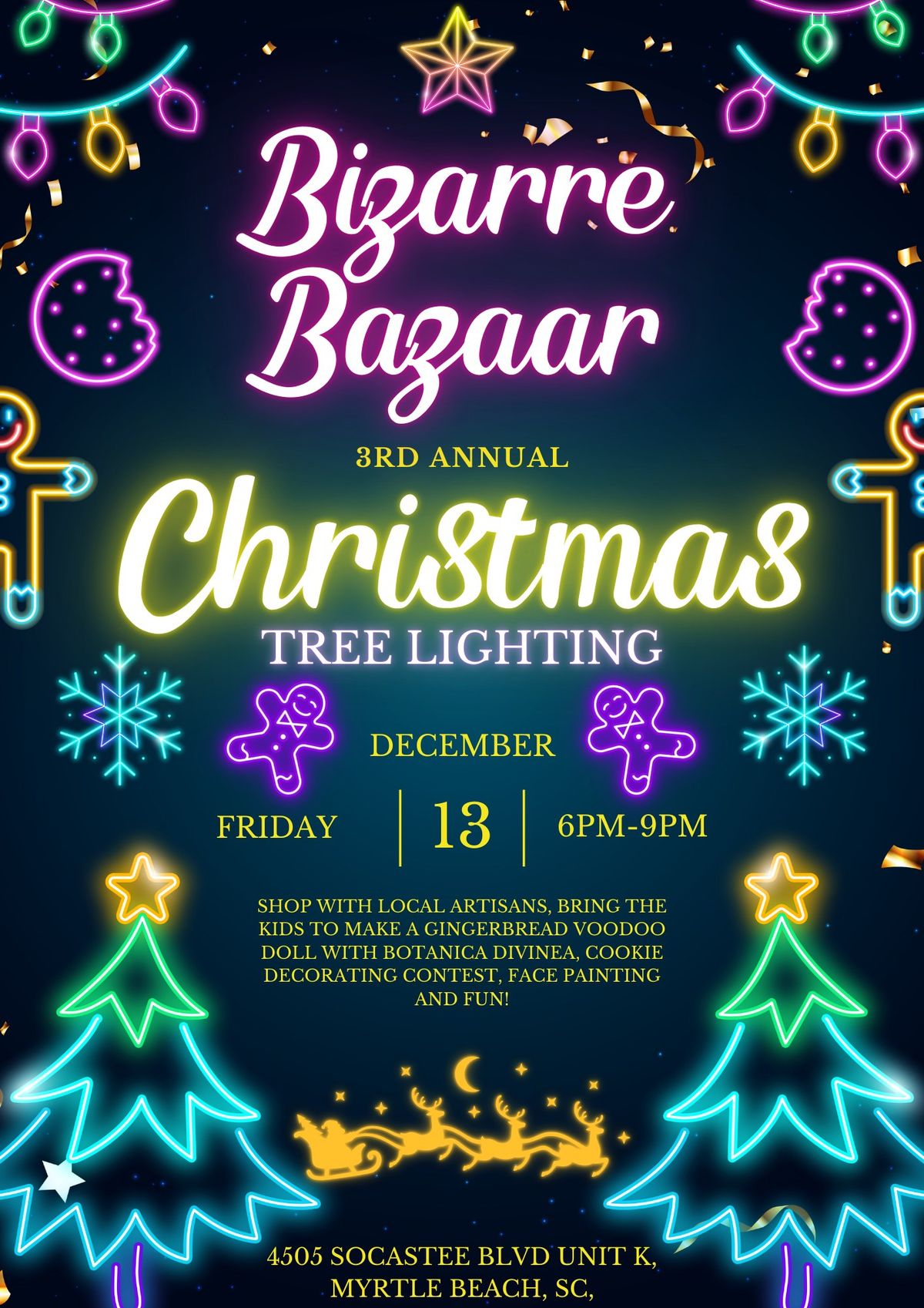 Bizarre Bazaar: third annual Christmas tree lighting