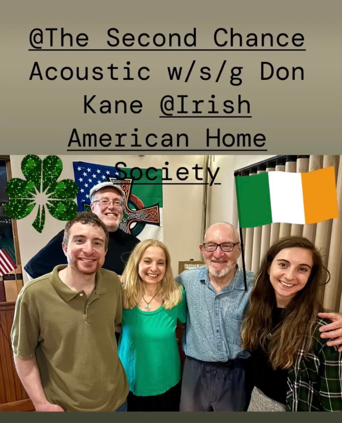 Live Irish Music w\/TSC Acoustic At The Irish American Home Society!