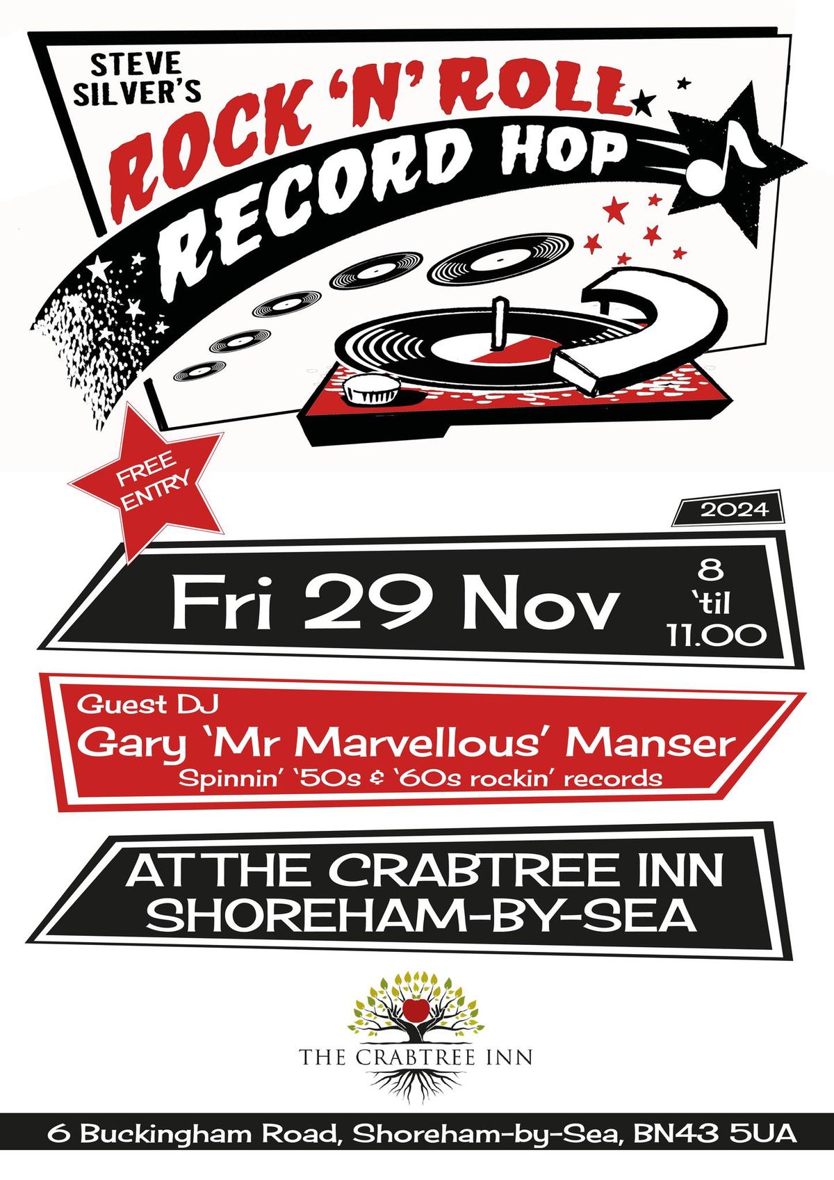 Rockin' at the Crabtree with guest DJ Gary "Mr Marvellous" Manser