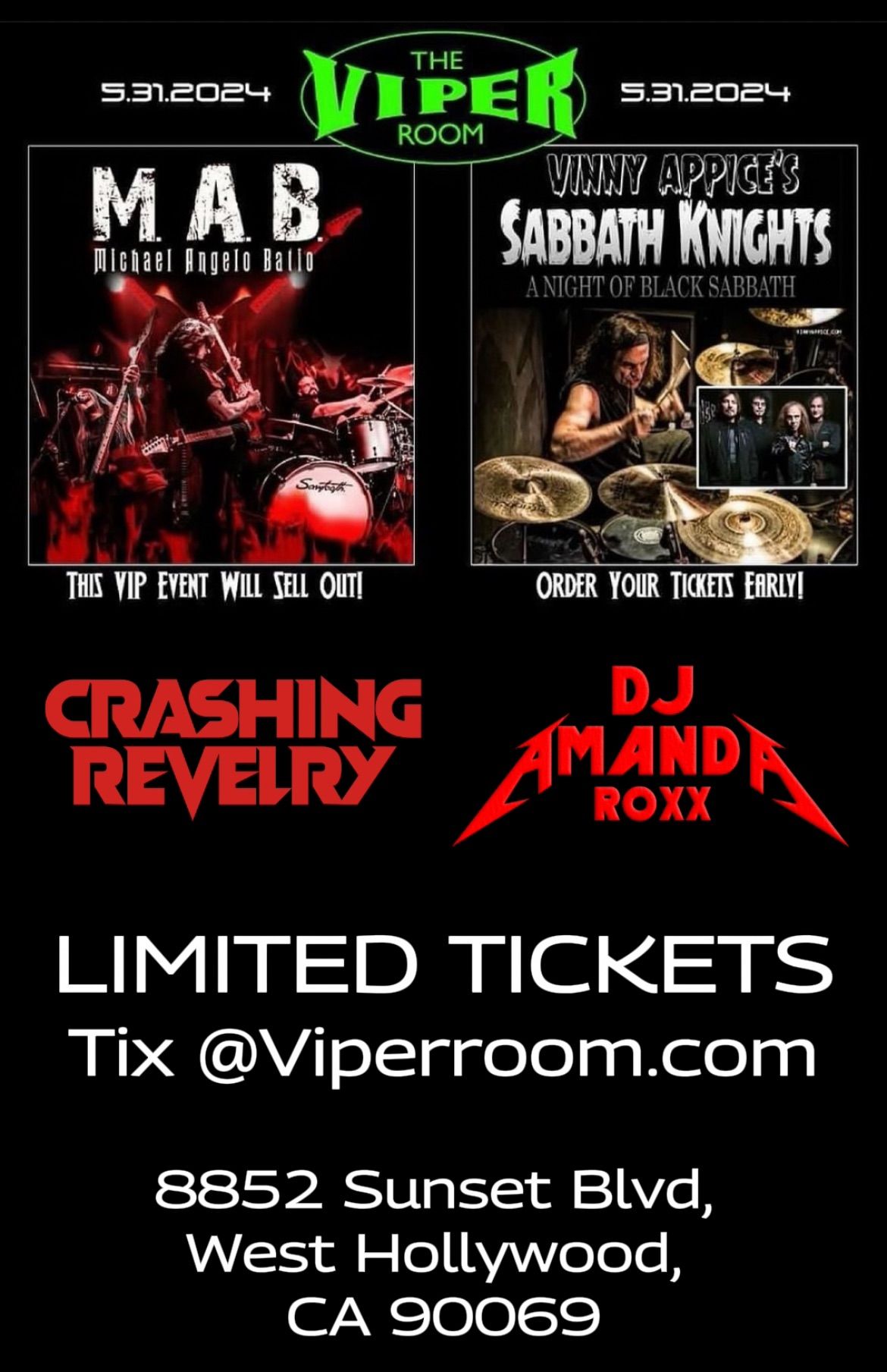 Vinny Appice\u2019s Sabbath Nights, Michael Angelo Batio, Crashing Revelry!