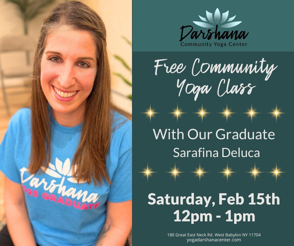 Free Community Yoga Class with Sarafina 