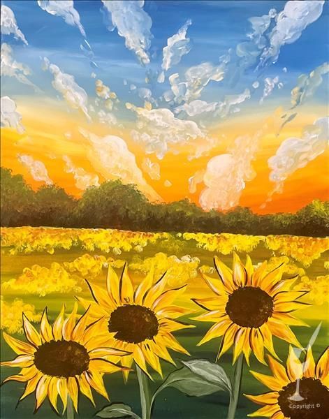 A Day in a Field of Sunflowers Painting Class