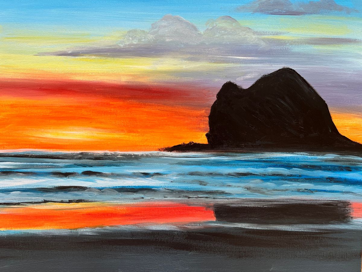 Sip & Paint Sat Arvo 3pm: Sunset Piha!?