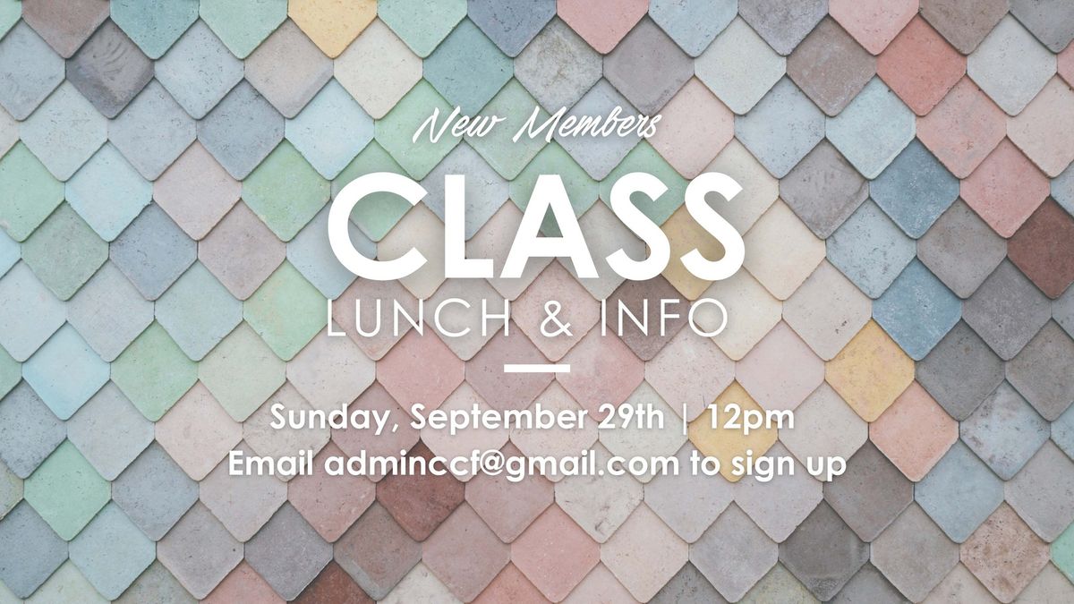 New Members Class & Lunch