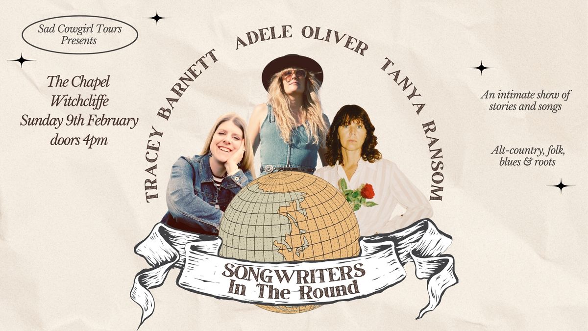 Songwriters in the Round with Tracey Barnett, Adele Oliver & Tanya Ransom