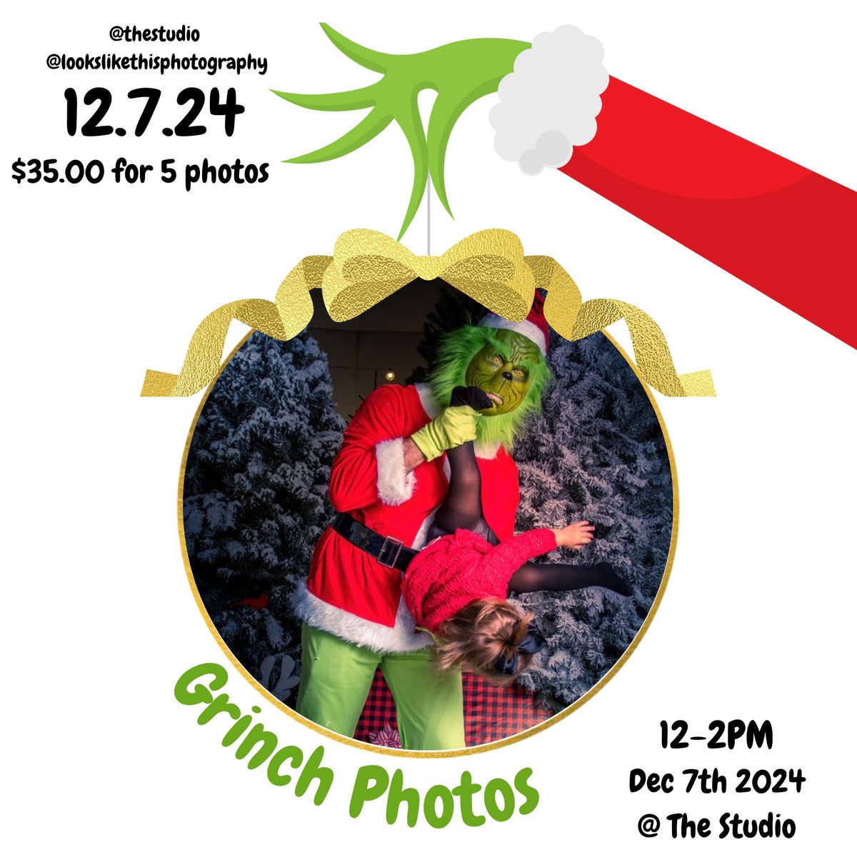 Photos with the GRINCH \ud83d\udc9a