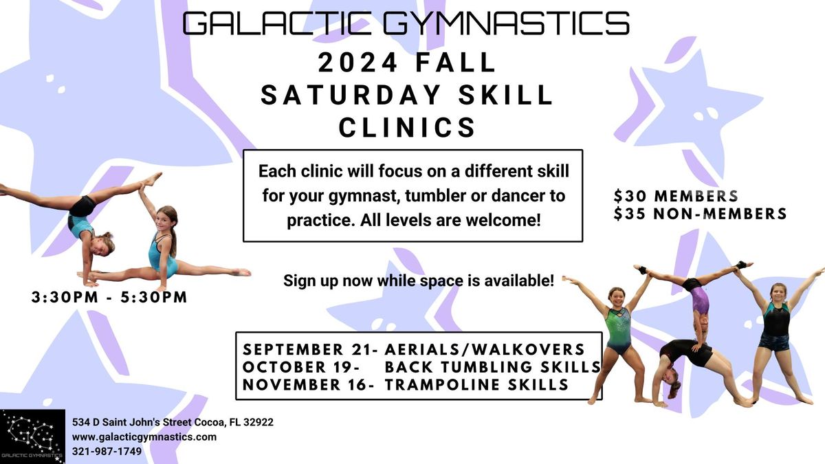 Saturday Skills Clinic- Back Tumbling Skills