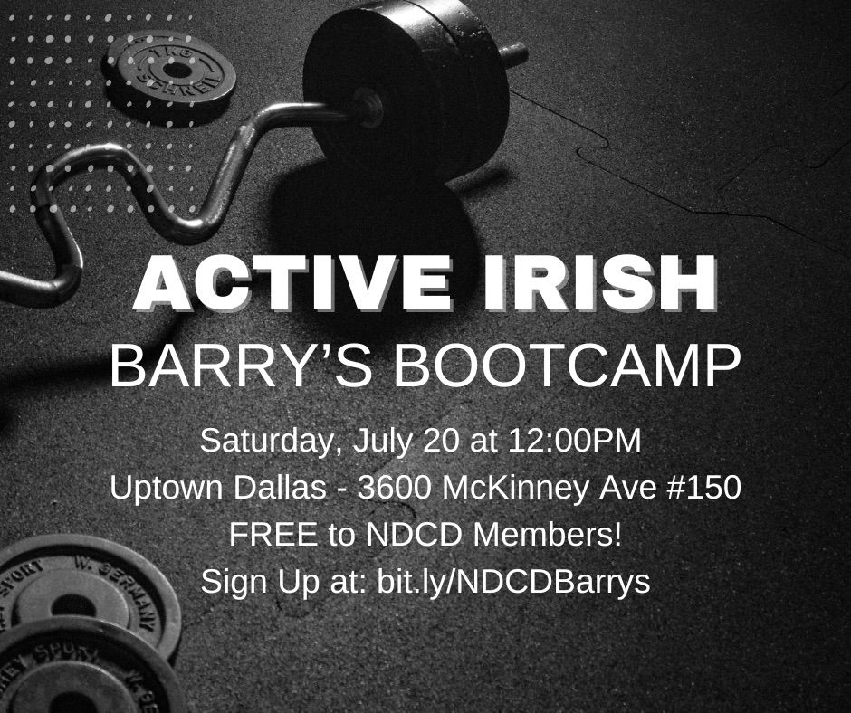 NDCD July Active Irish Barry\u2019s Class
