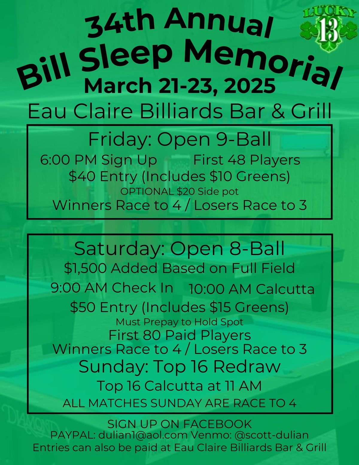 34th Annual Bill Sleep Memorial 