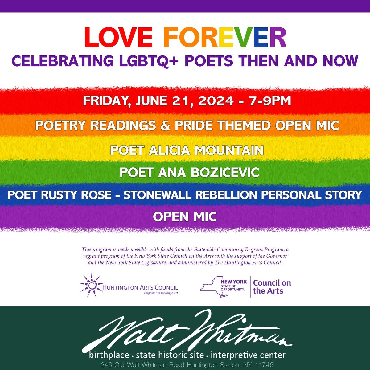 Love Forever \u2013 Celebrating LGBTQ+ Poets Then and Now