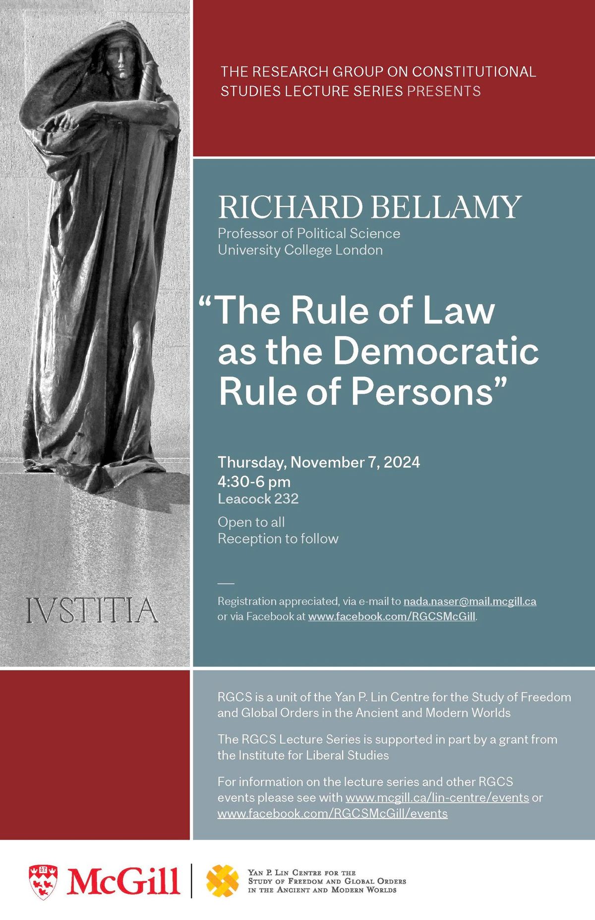 RGCS Lecture, Richard Bellamy, "The Rule of Law as the Democratic Rule of Persons"