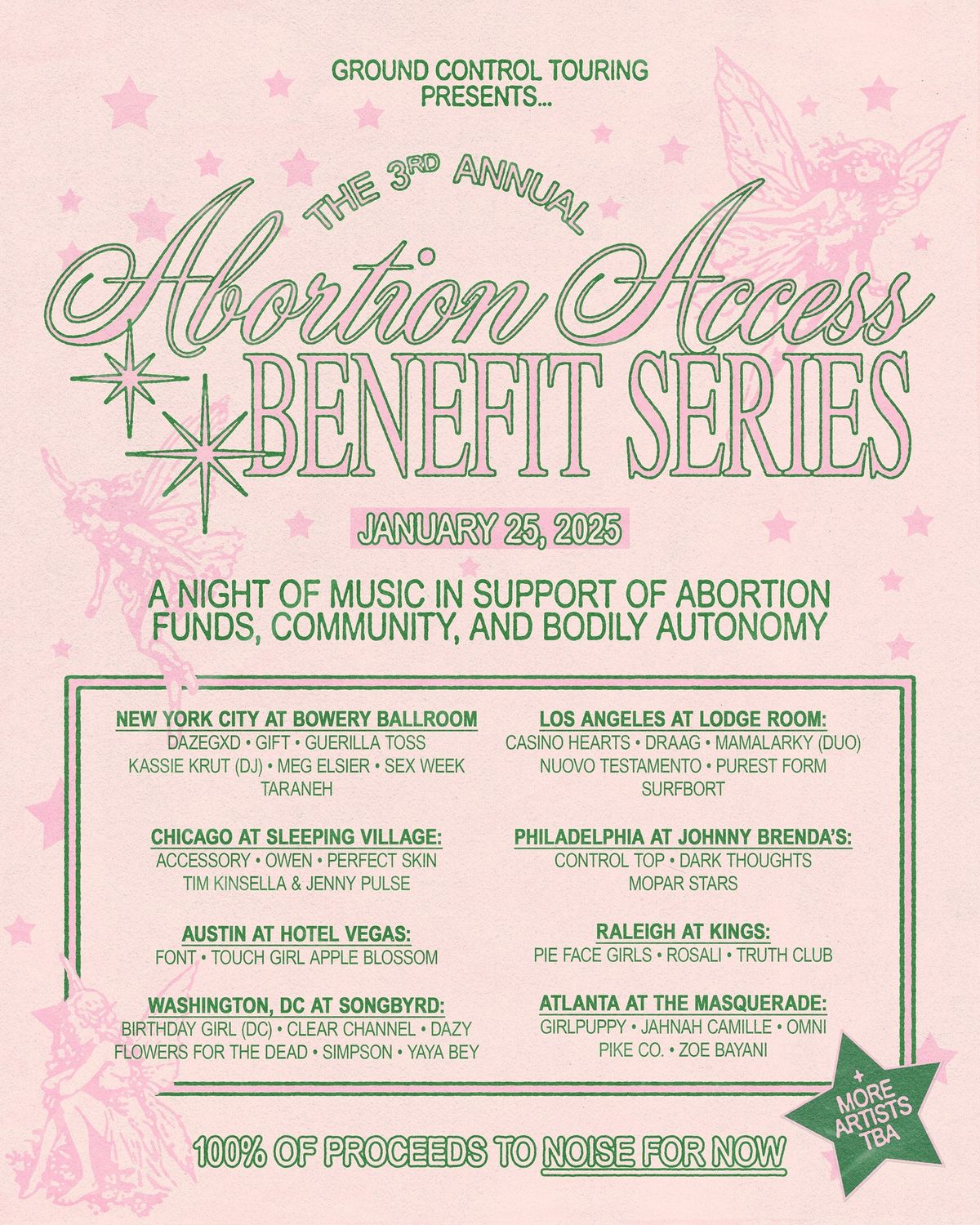 Ground Control Touring Presents: Third Annual Abortion Access Benefit Series at Songbyrd DC