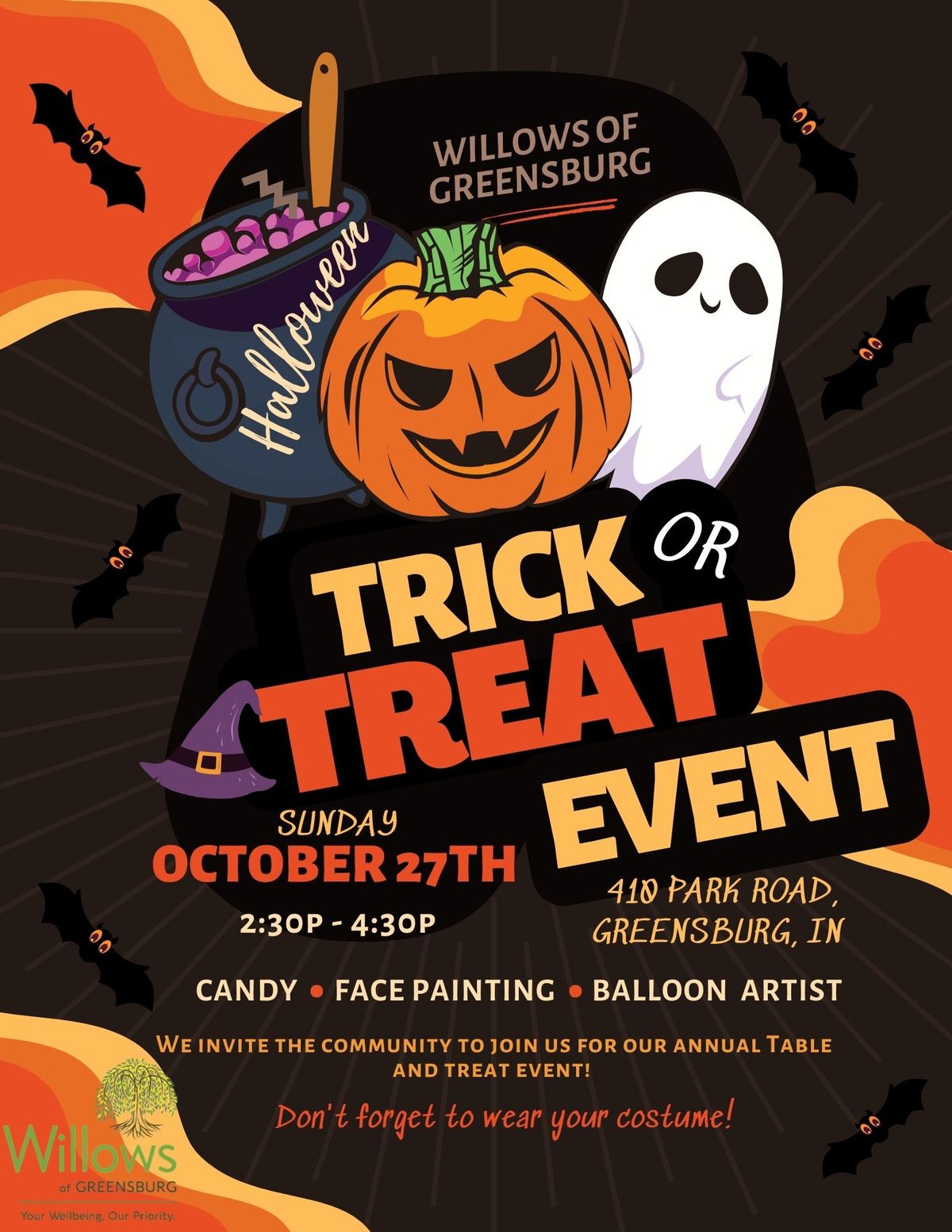 Willows Of Greensburg Halloween Trick or Treat Event