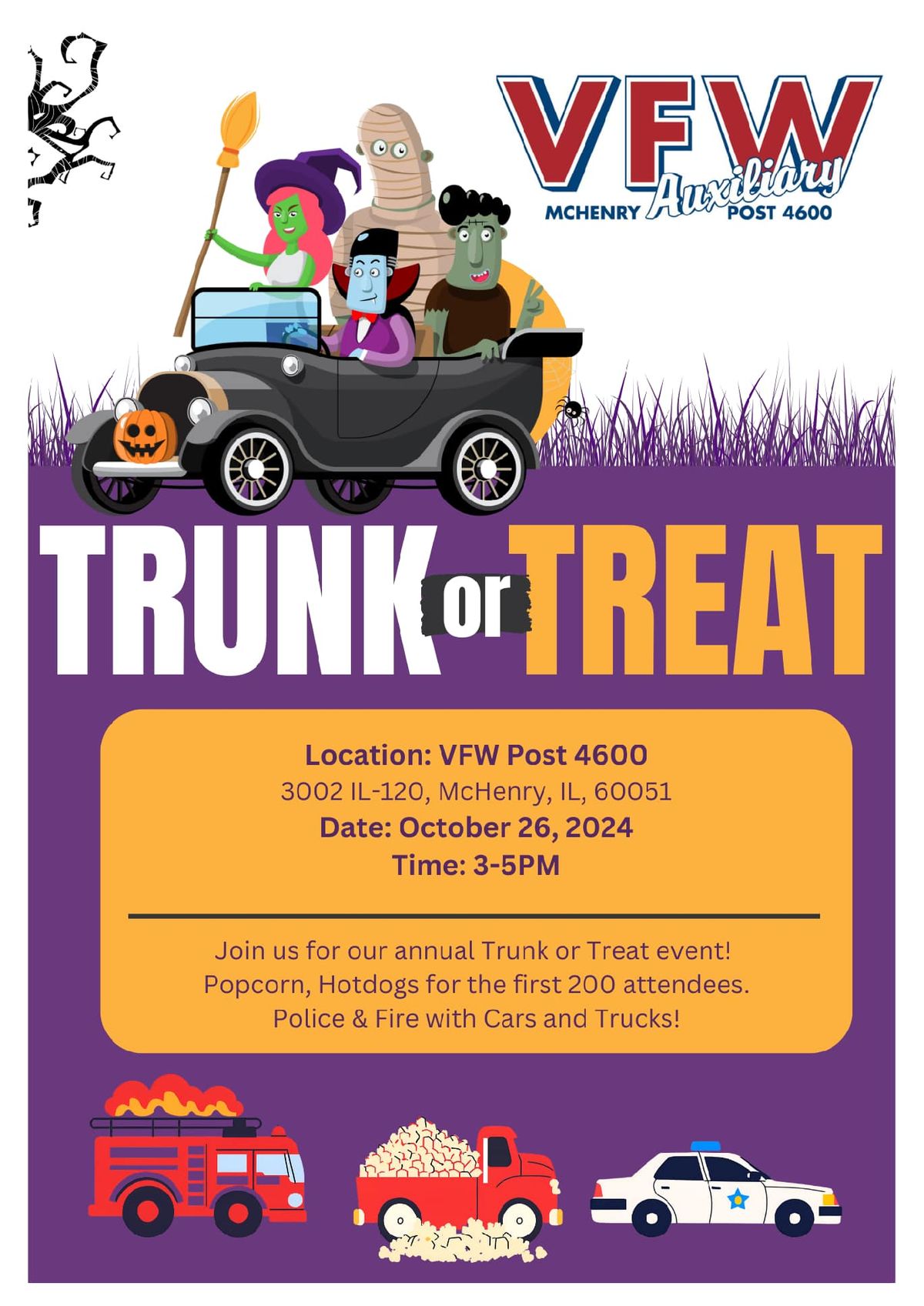 Trunk or Treat at the McHenry VFW Post 4600