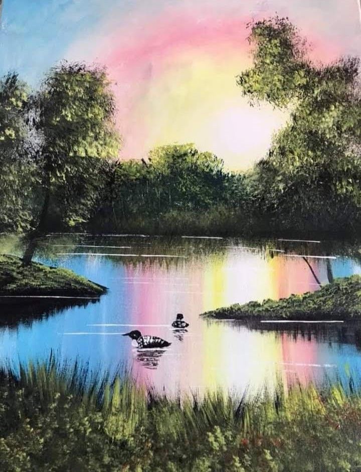 "Duck Marsh" In Person Paint Night Event Friday Night 7:00 p.m. in West Seattle (Wine Included)