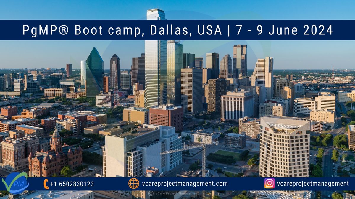 Best PMI PgMP Boot camp Dallas USA - vCare Project Management