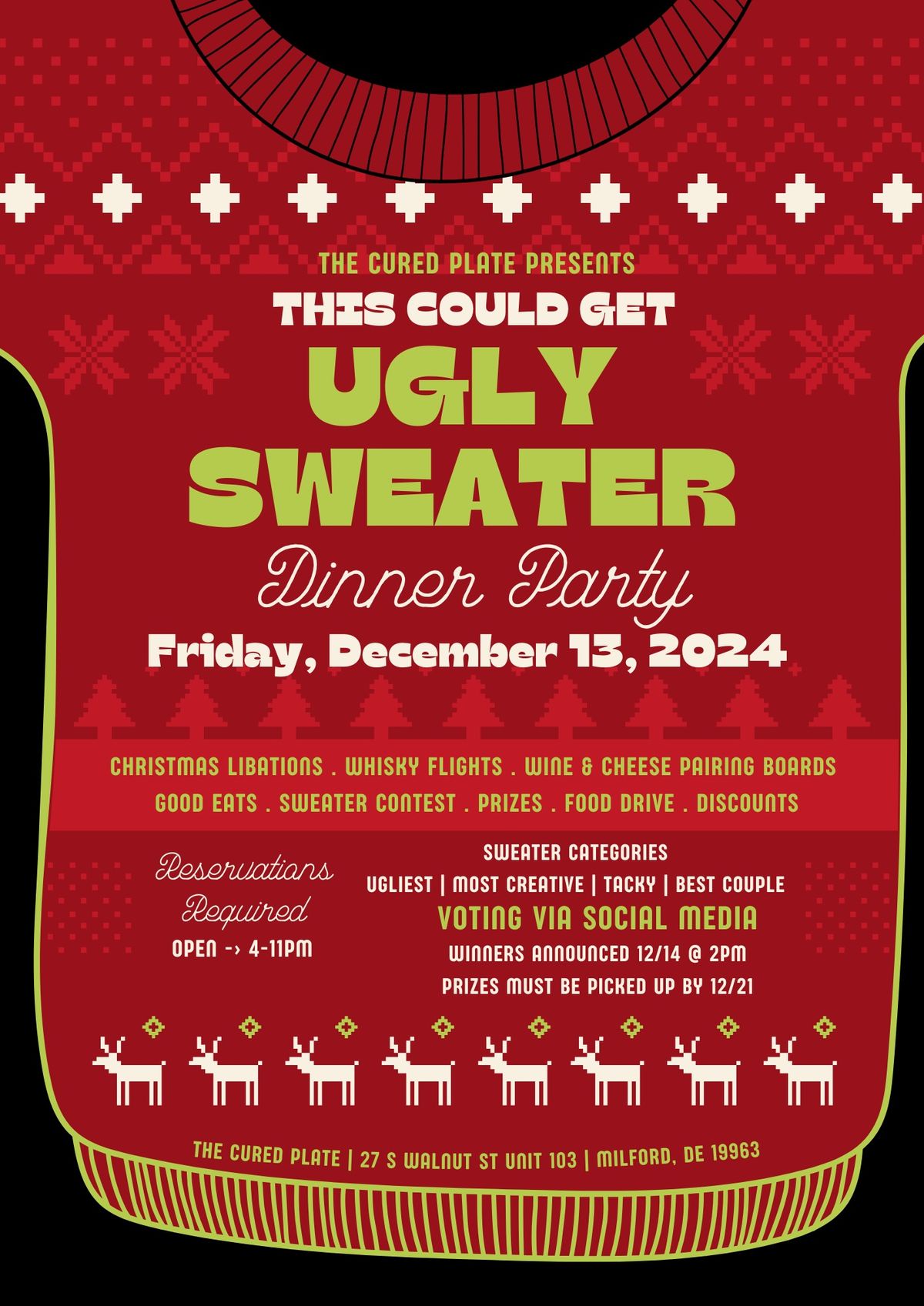 THIS COULD GET UGLY SWEATER Dinner Party