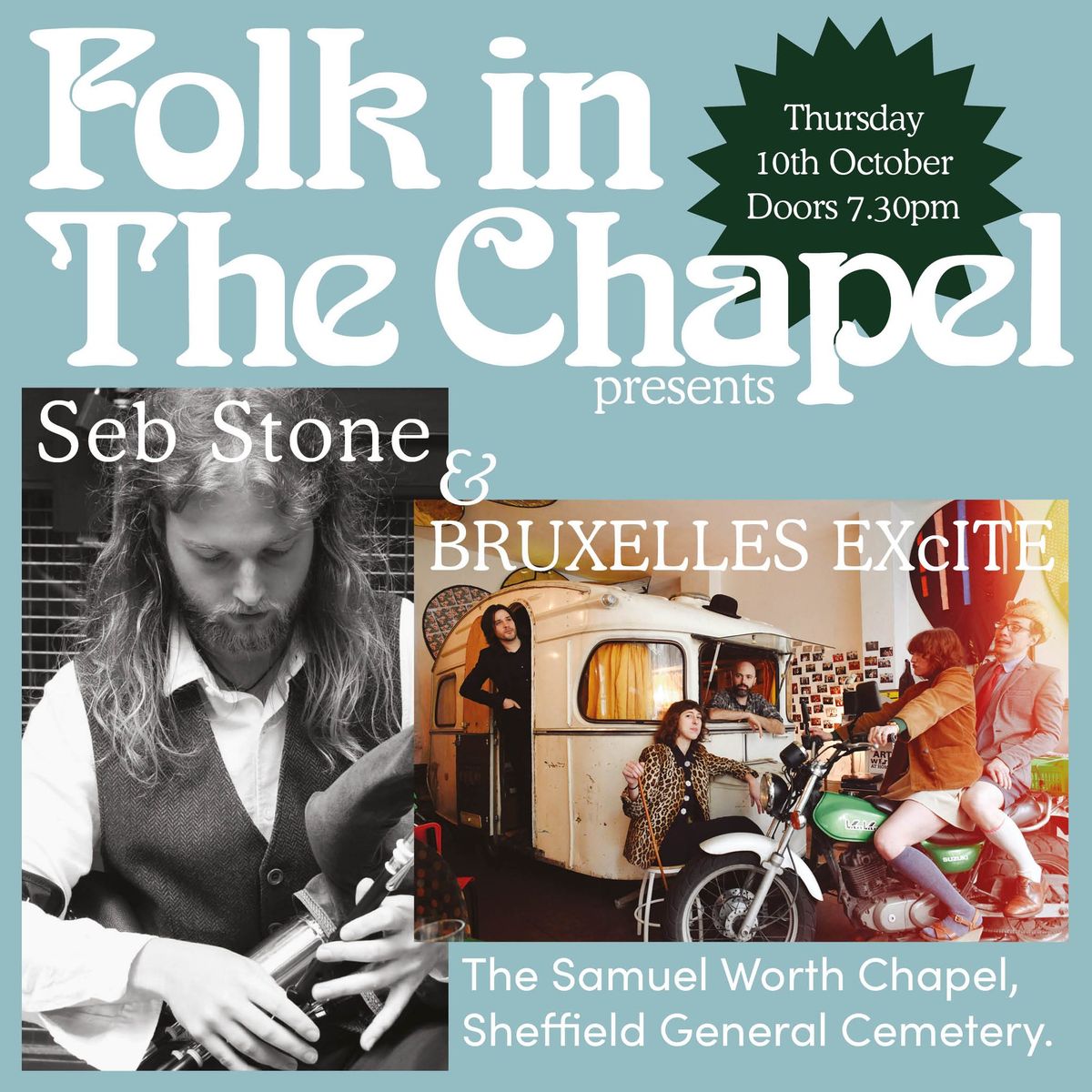 Folk in the Chapel Presents Seb Stone & BRUXELLES EXcITE