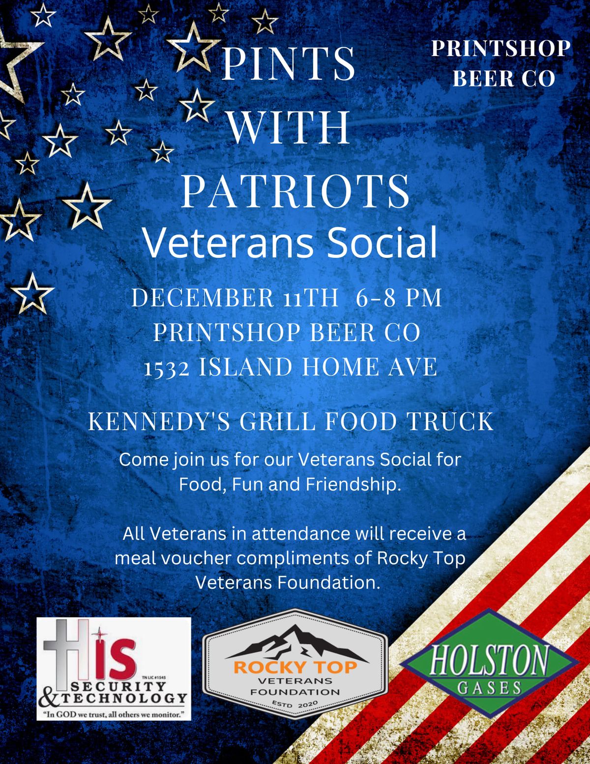 Pints With Patriots Veterans Social